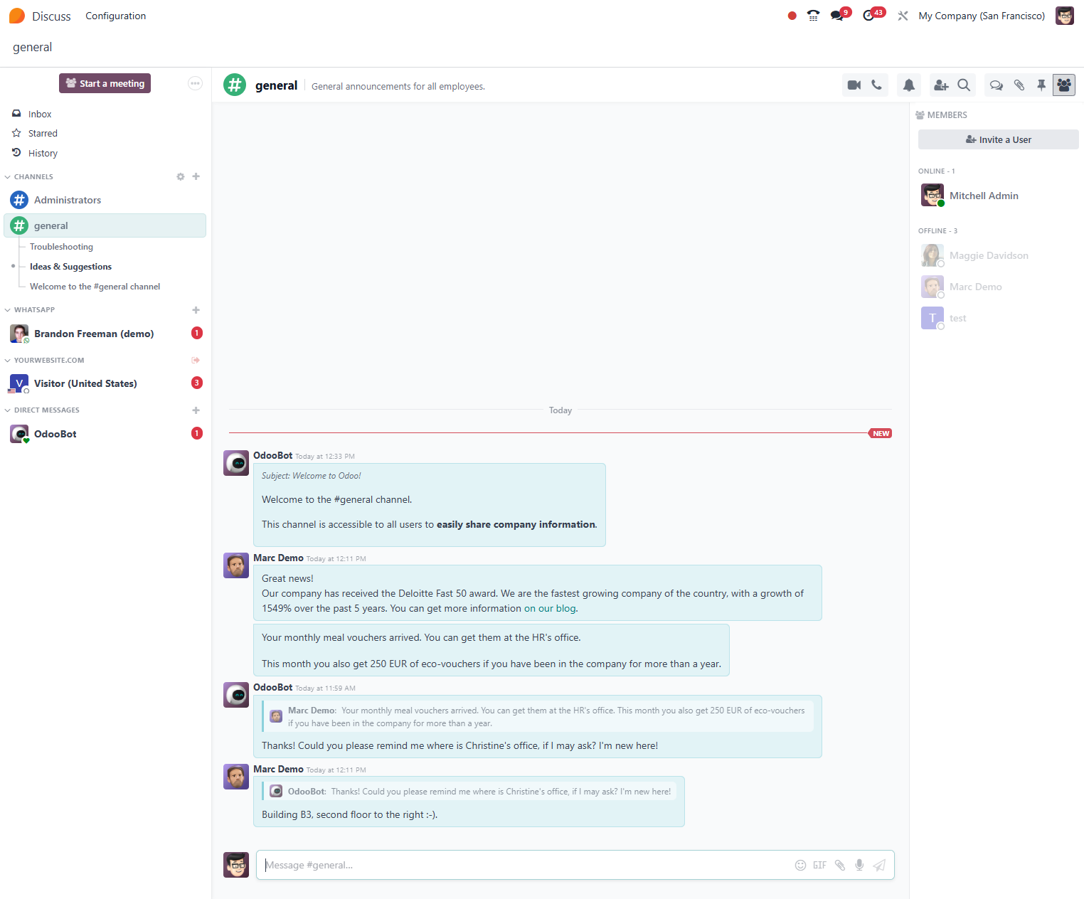 Odoo Discuss