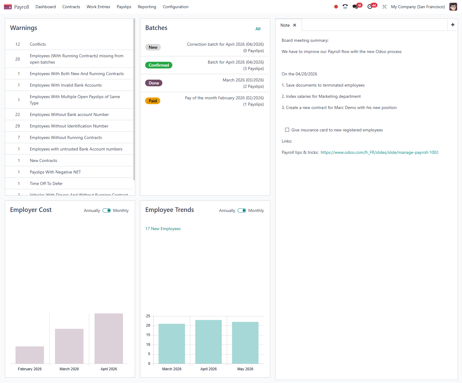 Odoo Payroll Brasil