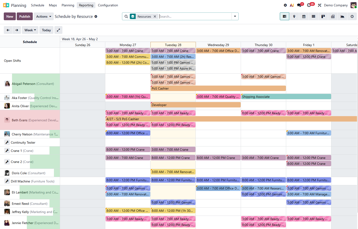 Odoo Planning