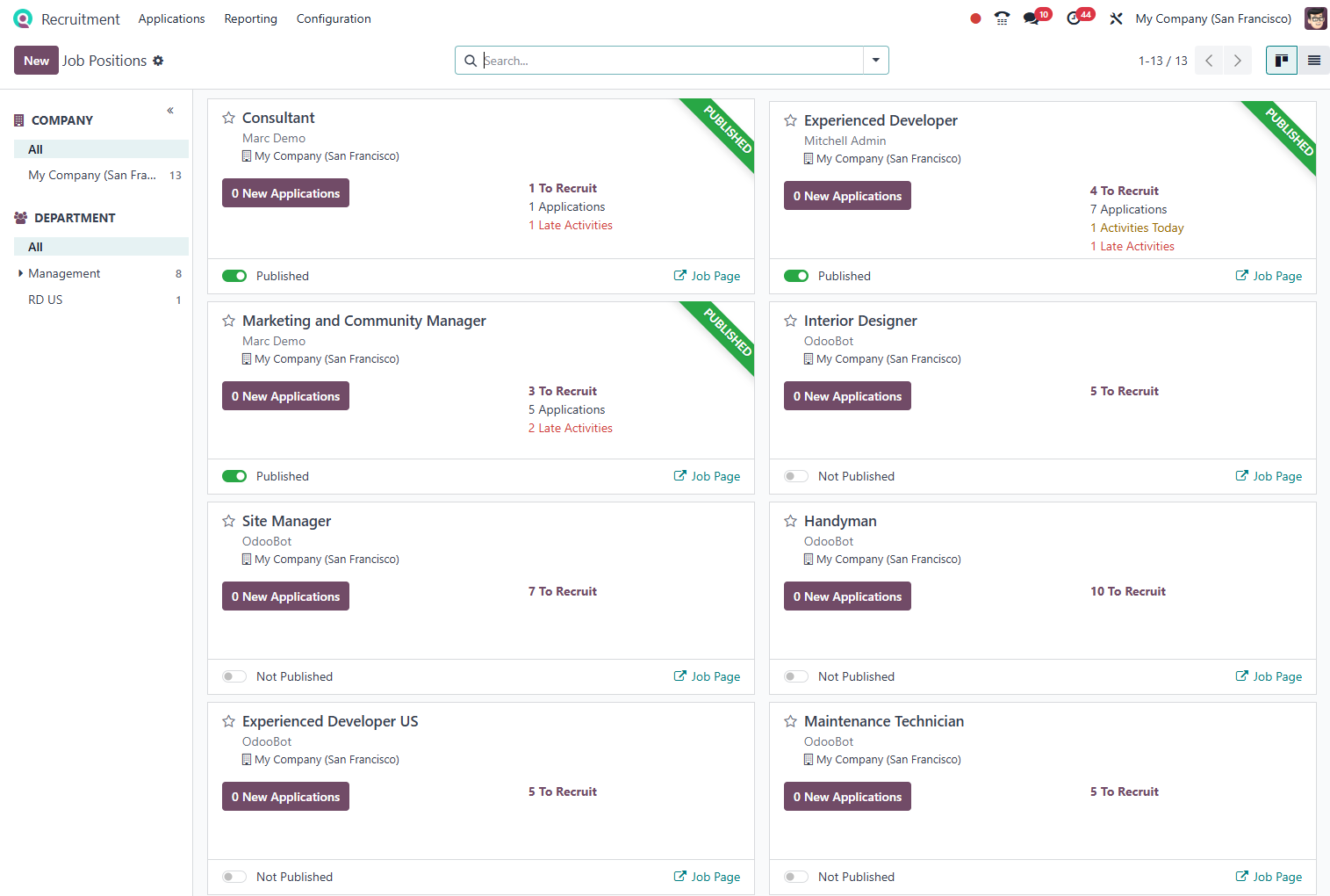 Odoo Recruitment